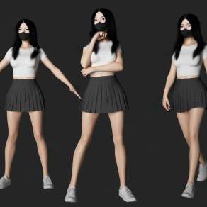 现代女人3D模型下载